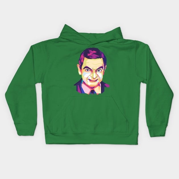 Mr. Bean Rowan Atkinson Kids Hoodie by Tupai Art